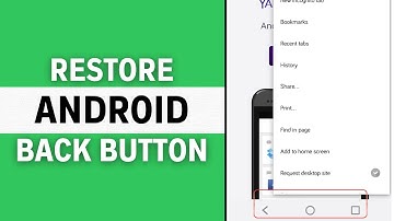 How To Bring Back The Android Back Button [Back Button Missing]