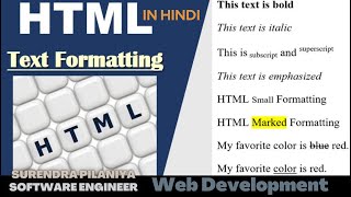 [Lecture #5]  Text Formatting Tag in HTML | Web Development in hindi
