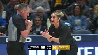 TECHNICAL On Coach For CHEERING Her OWN TEAM?? Ref Got This WRONG! | Oklahoma State vs West Virginia screenshot 2