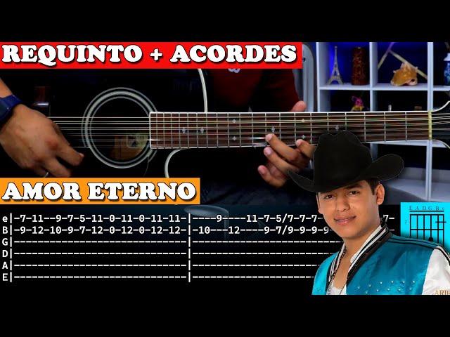 Tutorial | Amor eterno | Ariel Camacho | Requinto | Acordes | TABS class=