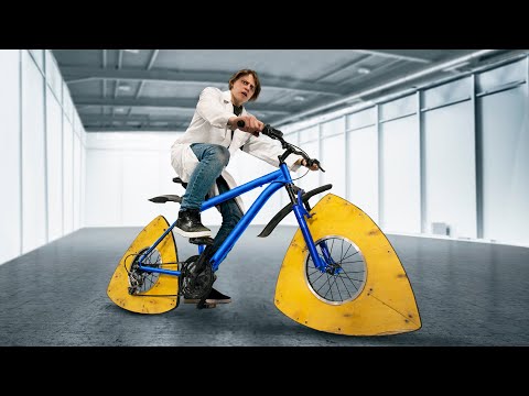 Видео: Что, если колеса велосипеда сделать треугольными?