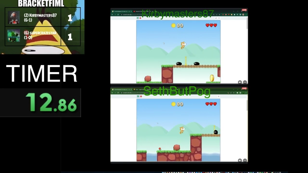 [TURN VOLUME UP VIDEO IS QUIET] BRACKETFIML S12 E4: Kirbymasters87 vs supercrazestar