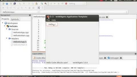 Add Button to wxWidgets project