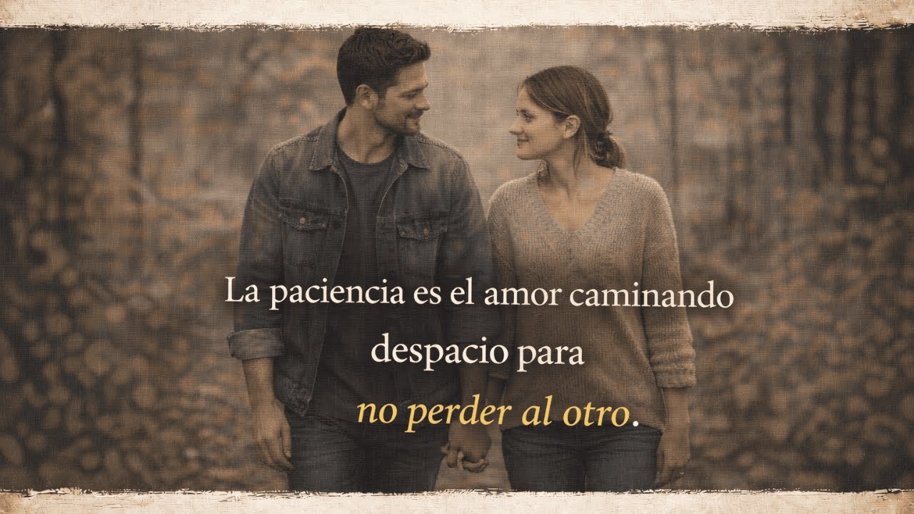“La paciencia es el amor caminando despacio para no perder al otro”