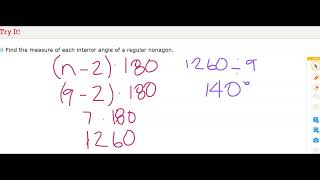 8-8 Interior Angles of Regular Polygons