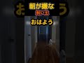 朝が苦手な飼い主。