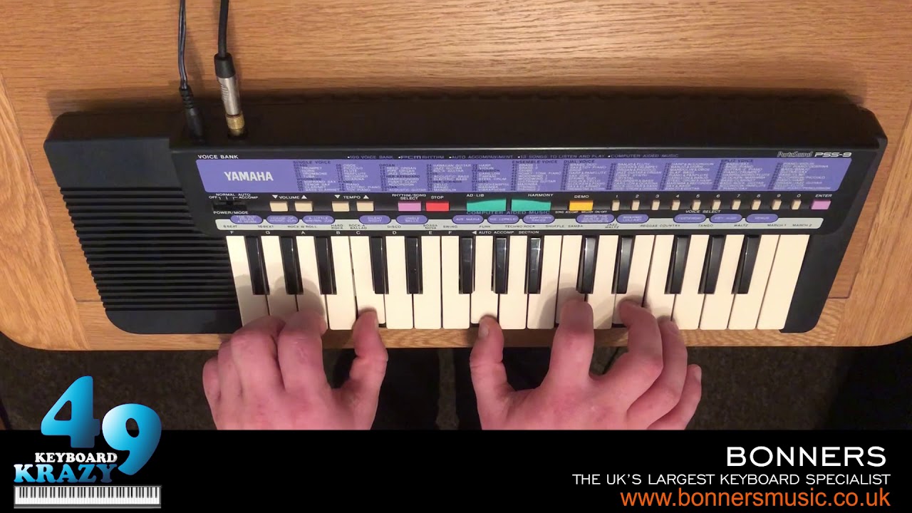 Yamaha PSS-9 Portasound Keyboard - 100 Voices & Features - YouTube