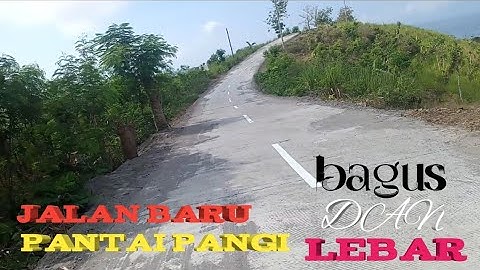 review jalan menuju pantai PANGI sudah bagus dan lebar#tumpakepuh#bakung#blitar