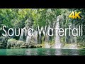 4K Relaxation - Sound Waterfall 2 hours - Fall Asleep Stay Sleeping with Water White Noise