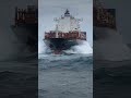 big giant waves of North sea 🌊 encountering the ship badly