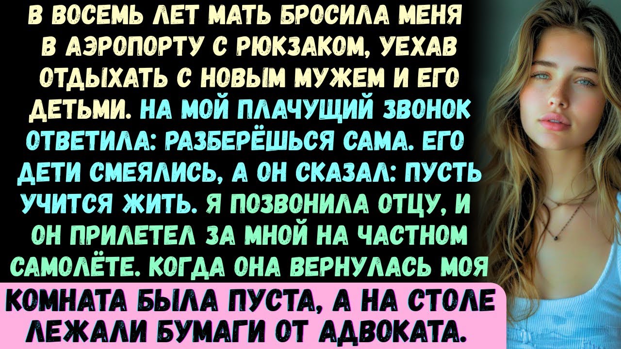 Моя собственная мать бросила меня в аэропорту, когда мне было всего 8 лет, оставив мне только рюкзак