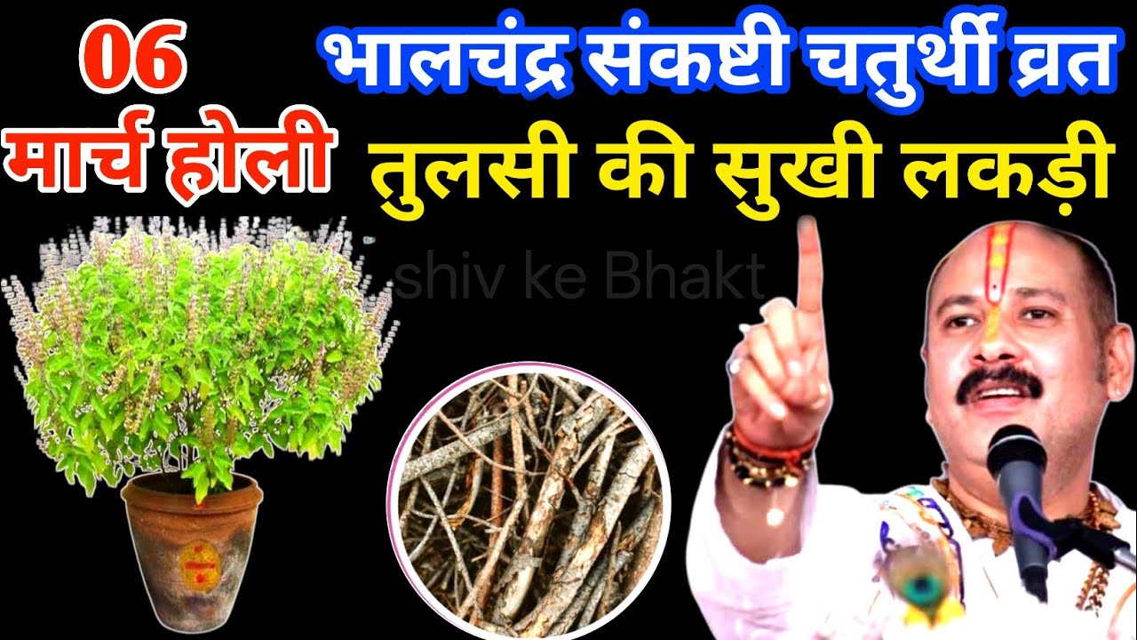 06 मार्च होली भालचंद्र संकष्टी चतुर्थी व्रत पर तुलसी की लकड़ी उपाय आज शाम | Pradeep Ji Mishra 