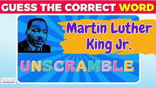 Martin Luther King Jr. Word Scramble — Black History Activity for Kids | Grades 2–4