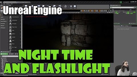 [Unreal Engine 4] How to Make a 3D Horror Game: Episode 5 - Flashlight, Changing it to Night Time