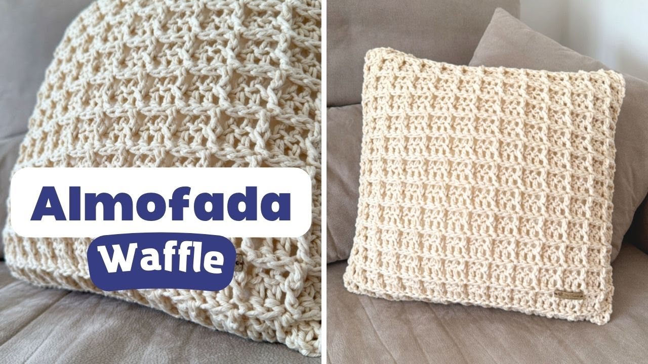 Almofada de crochê - passo a passo fácil