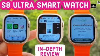 S8 Ultra Smart watch 😍 4G Full Android watch | Sim - Games - Videos - Apps | Unboxing & Review #new