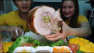 MUKBANG : FILIPINO FOOD | LECHON PORK BELLY