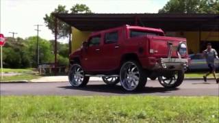 Usa Motorsports with SWIFT H2 HUMMER 1st 2 three wheel on BAGS on 32S forgiatos!