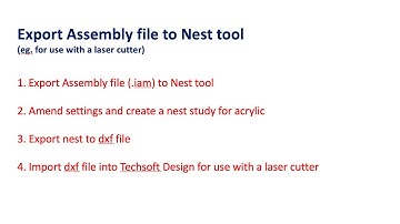 6. Inventor Tutorial - Assembly to Nest for laser cutting