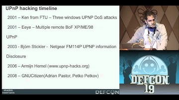 DEF CON 19 Hacking Conference Presentation By   Daniel Garcia   UPnP Mapping   Video 1 clip0
