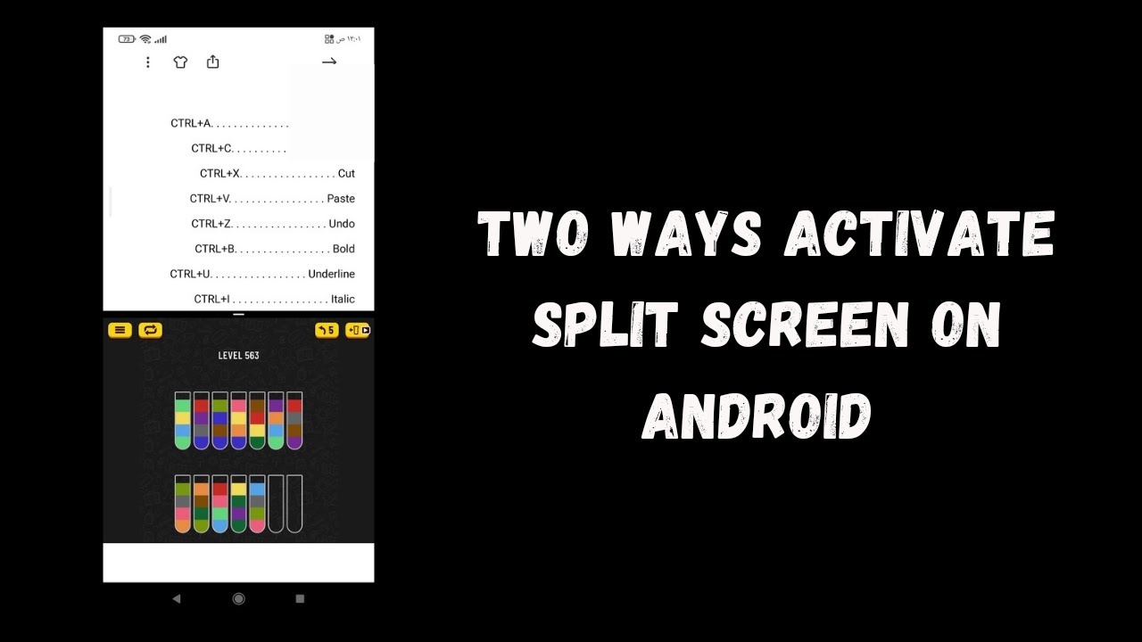 Two ways to split screen on Android