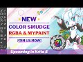 Krita 5 NEW features 02. New Color Smudge  RGBA-wet and  Mypaint  for 2021 -Funding campaing
