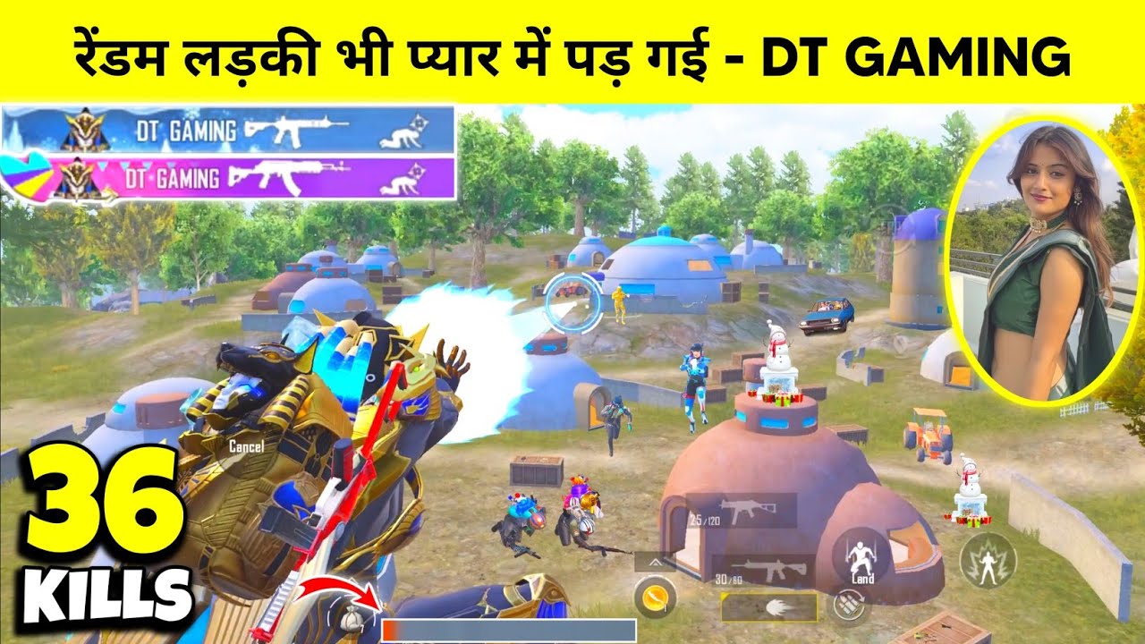 AWW 🥰 FALL IN LOVE WITH THIS RANDOM GIRL GAMER IN BGMI / PUBG MOBILE GAMEPLAY - DT GAMING