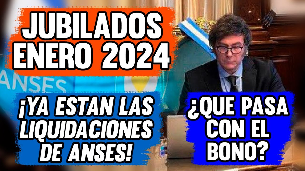 🍀JUBILADOS ENERO 2024: ¿Qué pasa con el BONO de ANSES? - FECHAS de ...