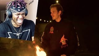 KSI reacting to PewDiePie's YouTube rewind