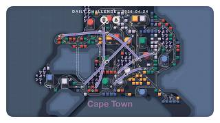 NEW MAP: Cape Town! mini motorways (daily challenge 2026 04 24) [WITH commentary gameplay]