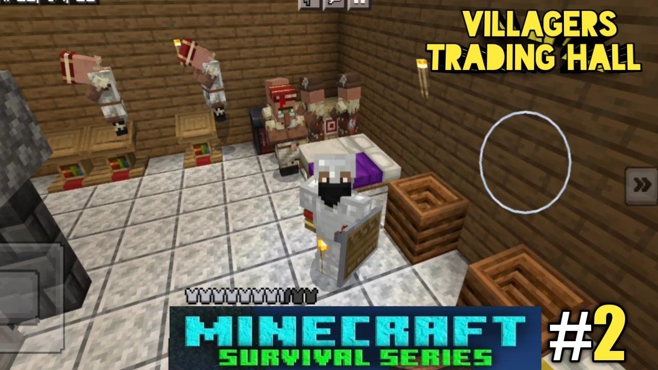 Minecraft Pe Survival series EP- in Hindi 1.19 | I made villagers ...