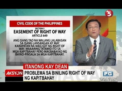 Itanong kay Dean  Problema sa right of way