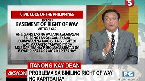 Itanong kay Dean | Problema sa right of way