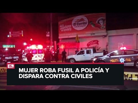Mujer roba arma a policía y dispara en Aguascalientes