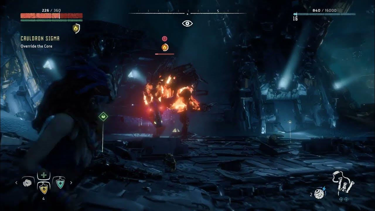 Horizon Zero Dawn Cauldron Sigma Fire Bellowback Fight YouTube