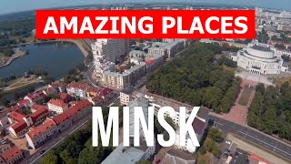 Travel to Minsk city, Belarus | Vacation, tourism, sights, views, tours | Drone 4k video | Minsk