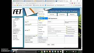 Setting up an SAE in the AET Record Book - Tenneson