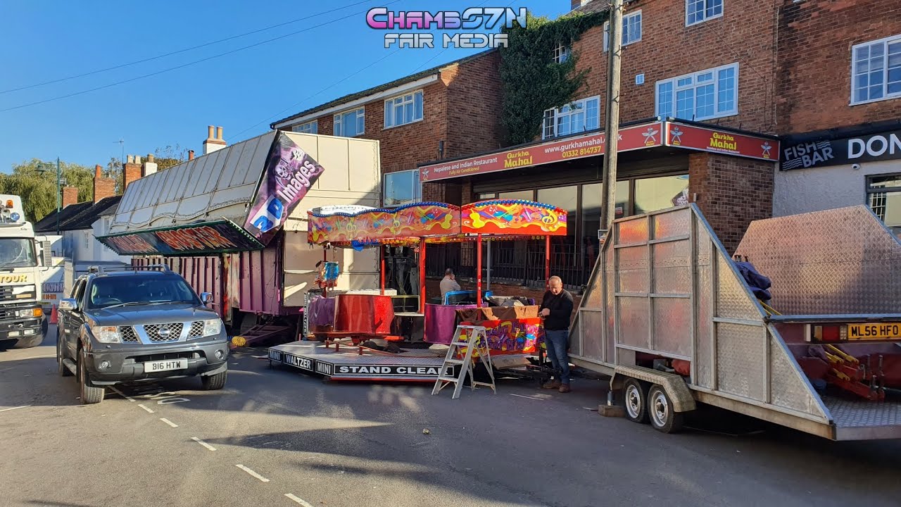 Castle Donington Wakes FunFair 2023 Build up walkthrough YouTube