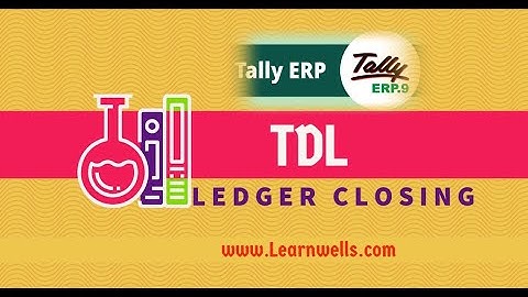 Tally ERP 9 TDL - Closing Balance