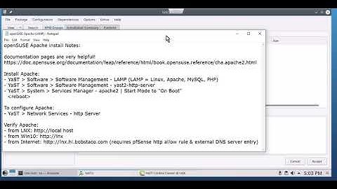 openSUSE Leap 15 - Apache Install