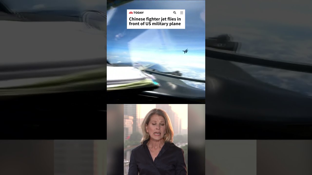 Video Shows Chinese Fighter Jet Flying In Front Of US Military Plane