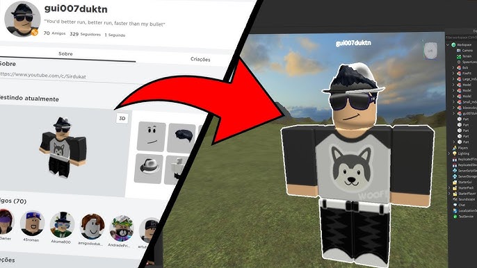 Como TROCAR o PERSONAGEM do PLAYER por um CUSTOMIZADO! - Roblox