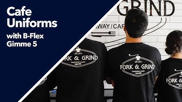 B-Flex Gimme 5 HTV - Cafe Uniforms - 4 second heat transfer