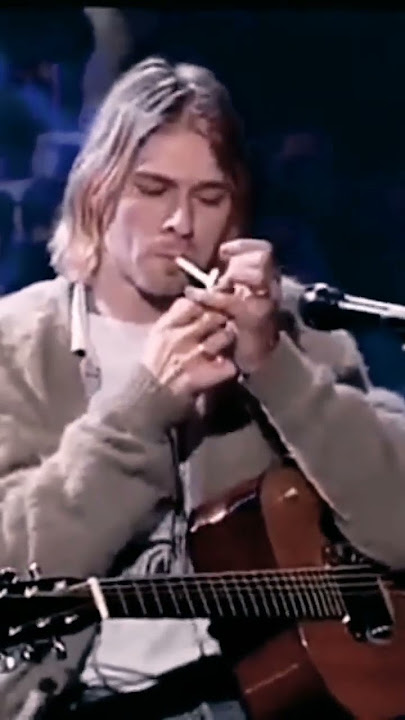 Kurt try smoking | Nirvana Unplugged #kurtcobain #nirvana #shorts #unplugged