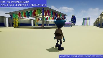 UE4 3D Platformer Game Dev Journey 01/21/21: Blocking Theme Park Assets