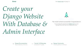 How to create website with database & Admin interface using python and django
