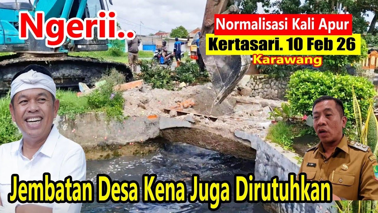 Detik2 Jembatan Desa Dirubuhkan - Normalisasi Kali Apur