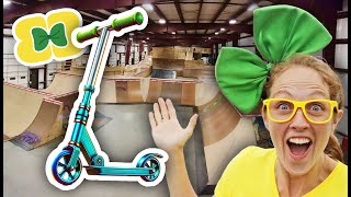 Scooter Tricks  | At The Scooter Farm With Brecky Breck | Video For Kids