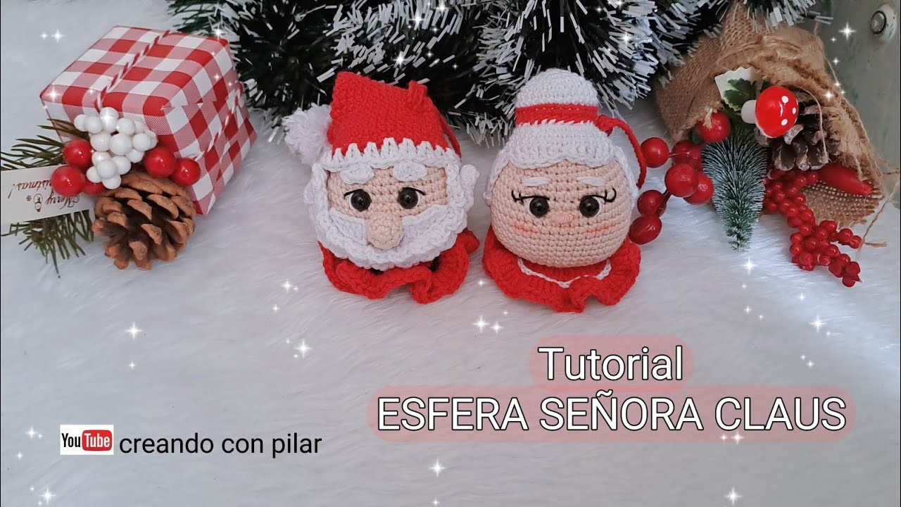 esfera señora claus Tutorial - amigurumi