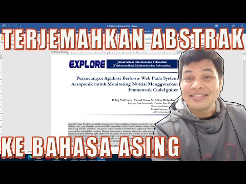 Video: Bagaimana Cara Menulis Abstrak Dalam Bahasa Inggris?